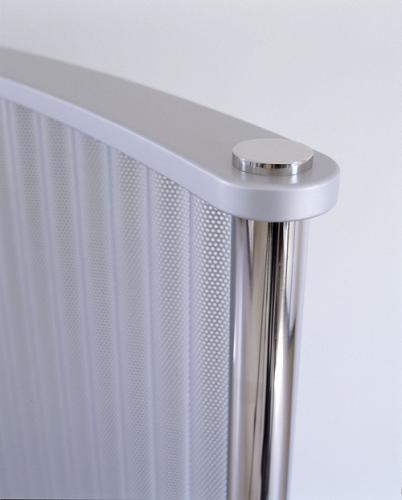 partition wall made of stainless steel and perforated aluminium sheet