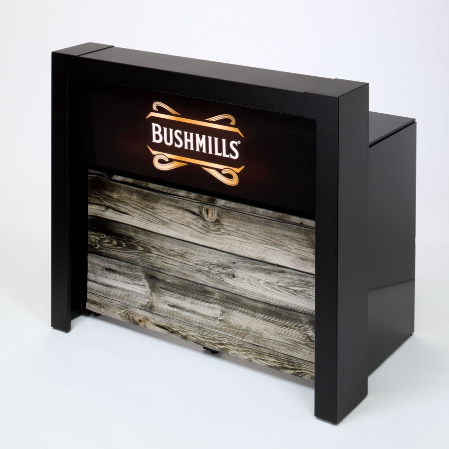 G-Rack Promotionbar Bushmills Logo hinterleuchtet