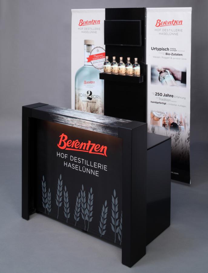 G-Rack Promotionbar Berentzen mit Rückwanddisplay