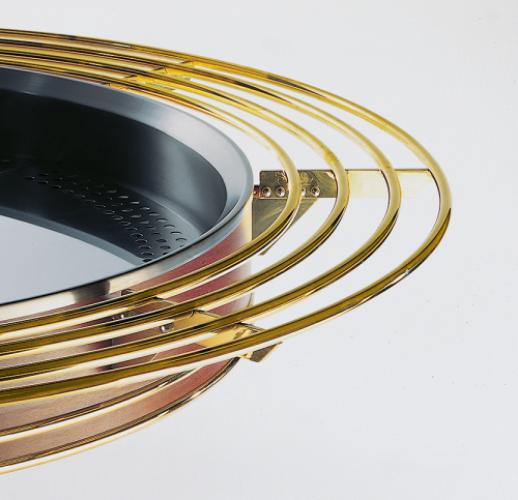 runde Tablettrutsche Messing